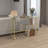 39" Tempered Glass Behind Sofa Table,Console Table