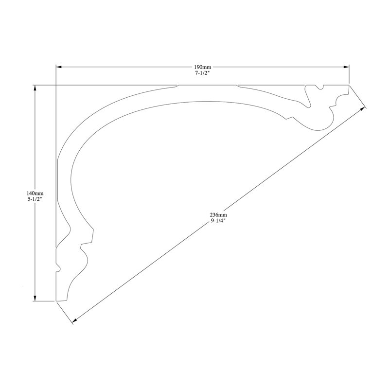 7-1/2 in x 5-1/2 in x 78-3/4 in Primed White Plain Polyurethane Crown Moulding