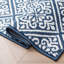 Austell Machine Woven Synthetic Geometric Area Rug in Blue/White-270741904