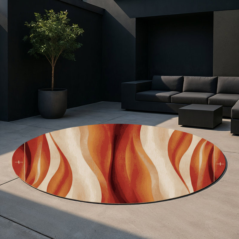 Tapis intérieur et extérieur Mirage Rapture, Rond 5 pi