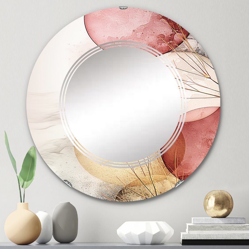 Incy - Miroir mural moderne rond, 24 po x 24 po