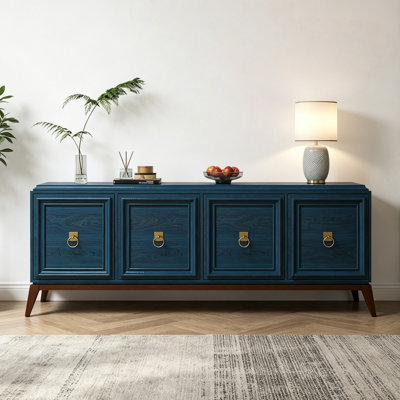Meuble télé bleu rétro