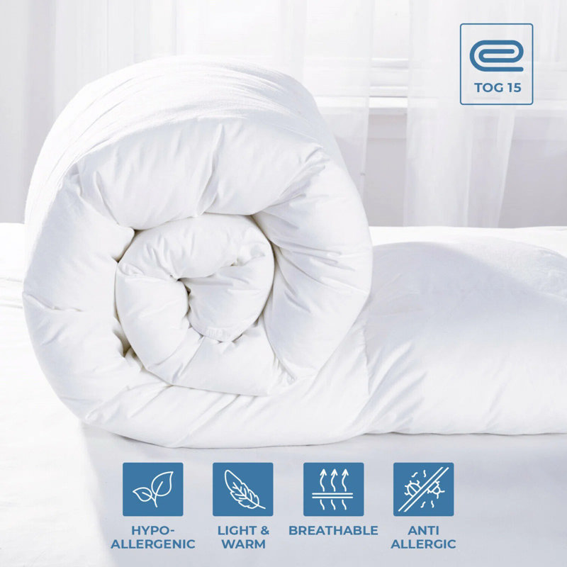 Hollowfiber 15 Quilted Warm Duvet Winter Tog, Double