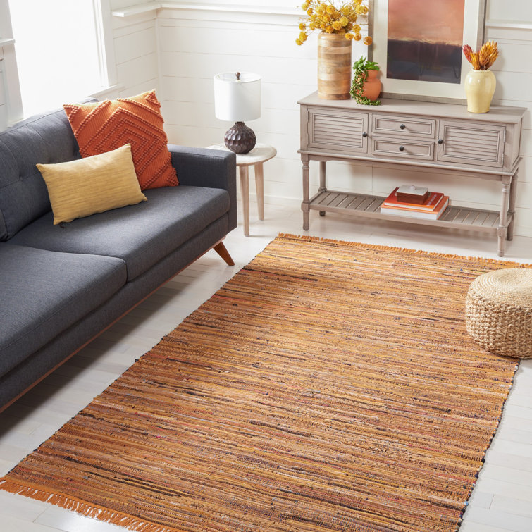 Desimone Cotton Brown Area Rug