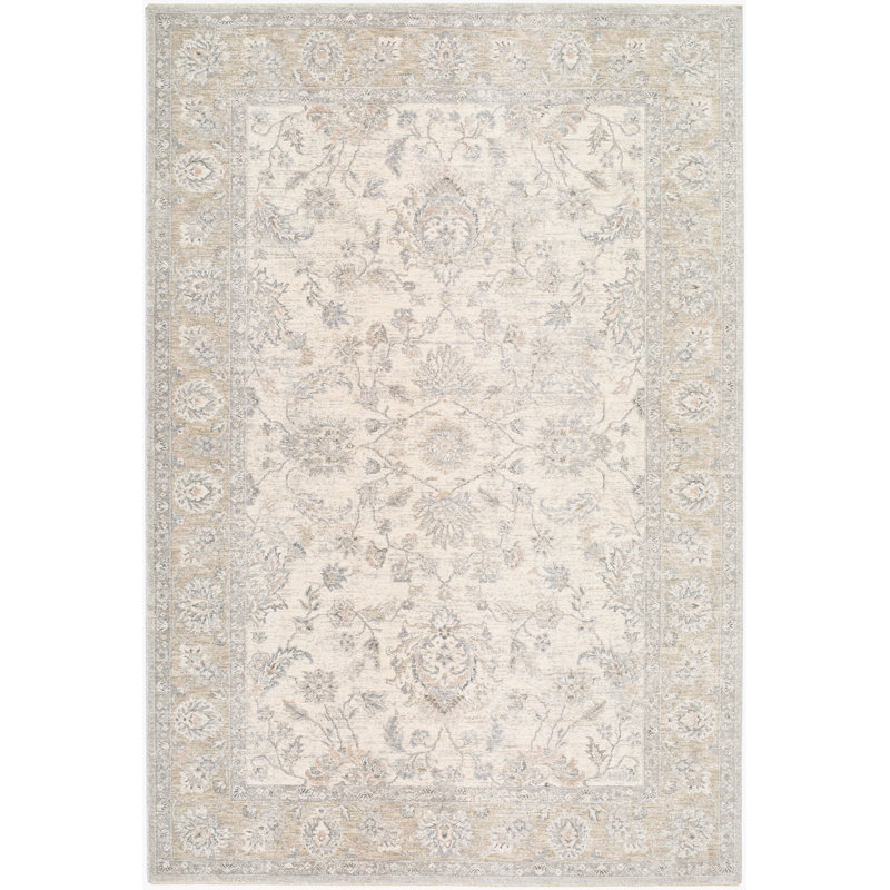 Lando Machine Woven Area Rug, Rectangle 2' x 2'11", Cream/Beige