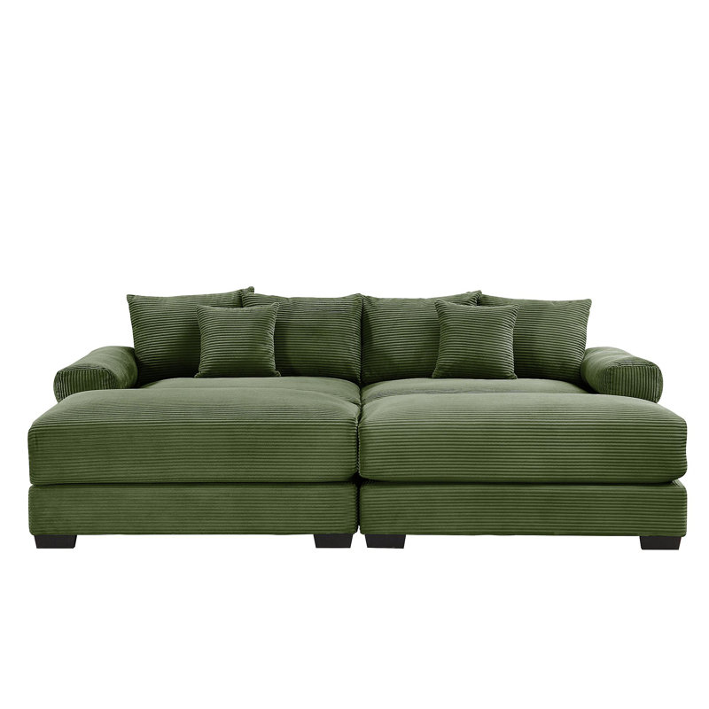 Canapé modulaire surdimensionné de 92 po Cloud, Vert