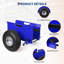 Chariot à panneau ajustable robuste avec capacité de 600 lb et 10 roues en caoutchouc bleu-122449418