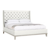 Michael Weiss California King Tufted Upholstered Panel Bed