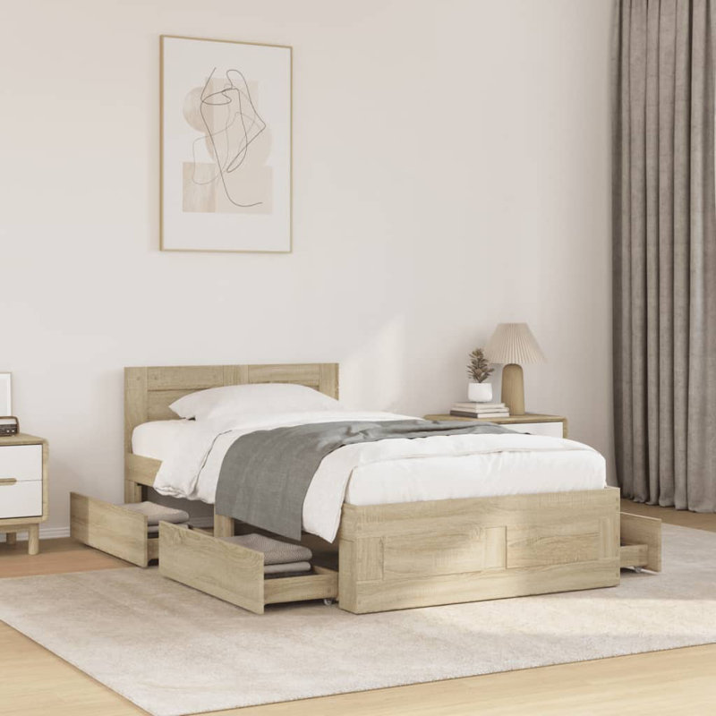 Storage Bed, Sonoma Oak, Single (3')