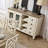 Solid Wood Red Oak gray and white Sideboard