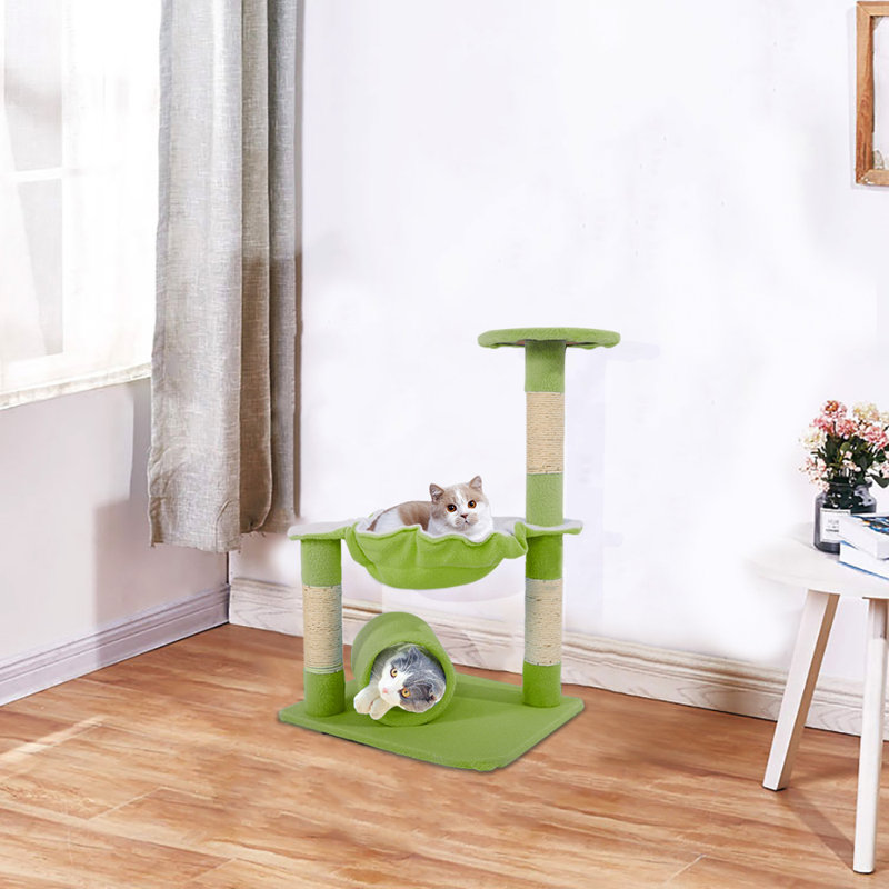 Aleska 28'' H Cat Tree, Green