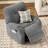 Modern Chenille Swivel Rocking Gray Recliner-591923574