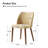 Kanalu Modern Upholstered Dining Chair with Solid Wood Legs-93594123
