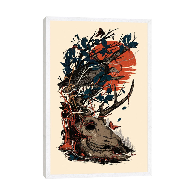 Dominate 1 Piece Wall Art on Canvas, 101.6cm H x 66.04cm W x 3.81cm D, White Framed