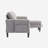 Darea Velvet L-Shaped Sectional Reversible