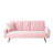 72" Pink Velvet Bed With Nail Head Trim And Two Cup Holders, Can Be Converted To Bed, Build, Comfortable Cushioning 2 - Seater Convertible For Overnight Guests, Foam, Quick Assembly