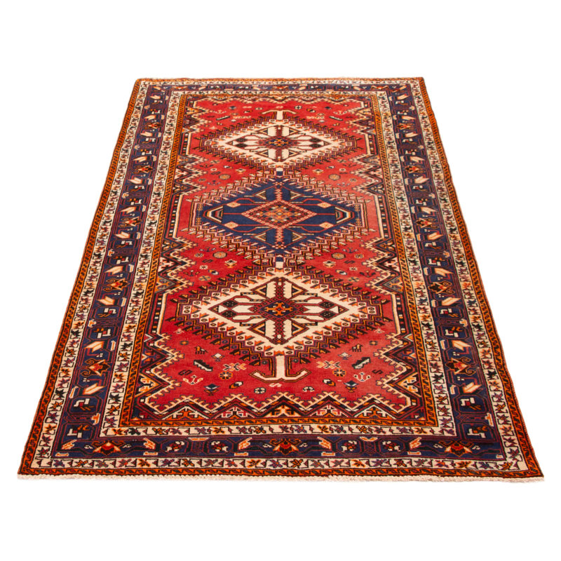 Tapis rouge unique One Of Kind fait à la main 5 pi 3 po x 9 pi 10 po Melis