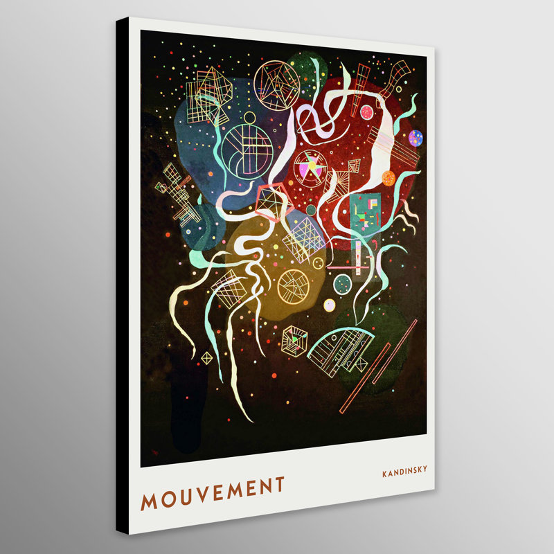 Mouvement by Wasilly Kandinsky - Print on Canvas, 117cm H x 81cm W x 4cm D