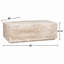 Table basse rectangulaire en pierre de travertin beige poli 50 po