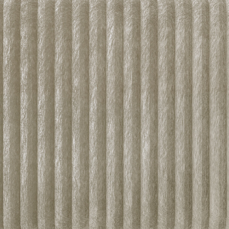 Ensemble 6 pièces de fauteuil modulaire en velours beige, d'angle et repose-pieds, Velours beige