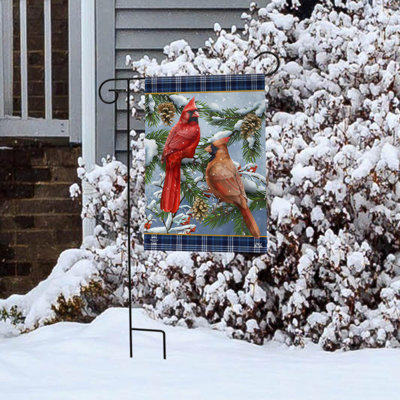 Drapeau de jardin Winter Cardinals