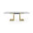 Rudolfine Glass Top Metal Base Dining Table