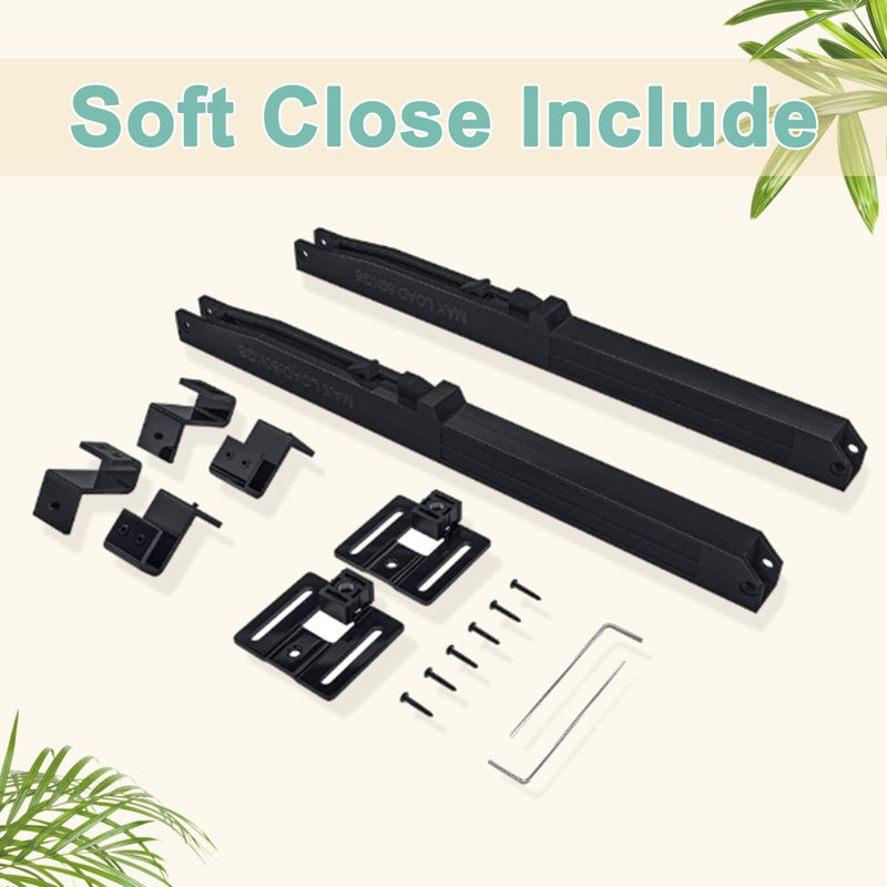 Soft closing inculding 84"Height 5-Lites Glass Sliding Barn Doors with Installation Hardware Kit, 30" x 84"