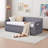 Upholstered Daybed, Twin Daybed Frame With Trundle, Twin Size Sofa Bed For Bedroom Living Room Guest Room, Wood Slat Support-1813549386