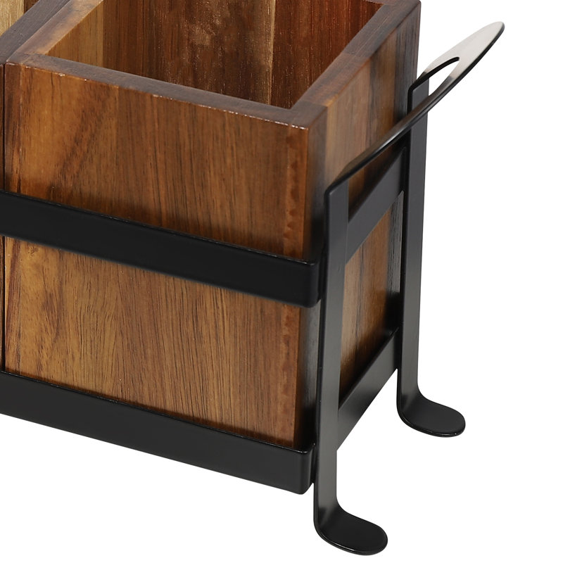 Porte-ustensiles de cuisine en bois