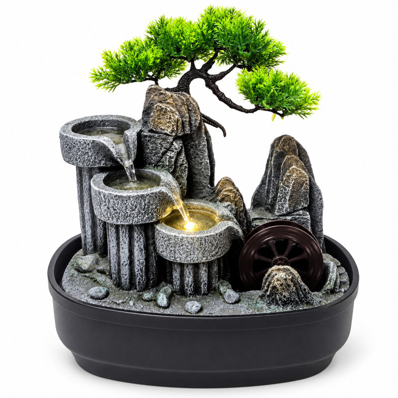 Fontaine de table 14 "H Bonsai Tree Stone