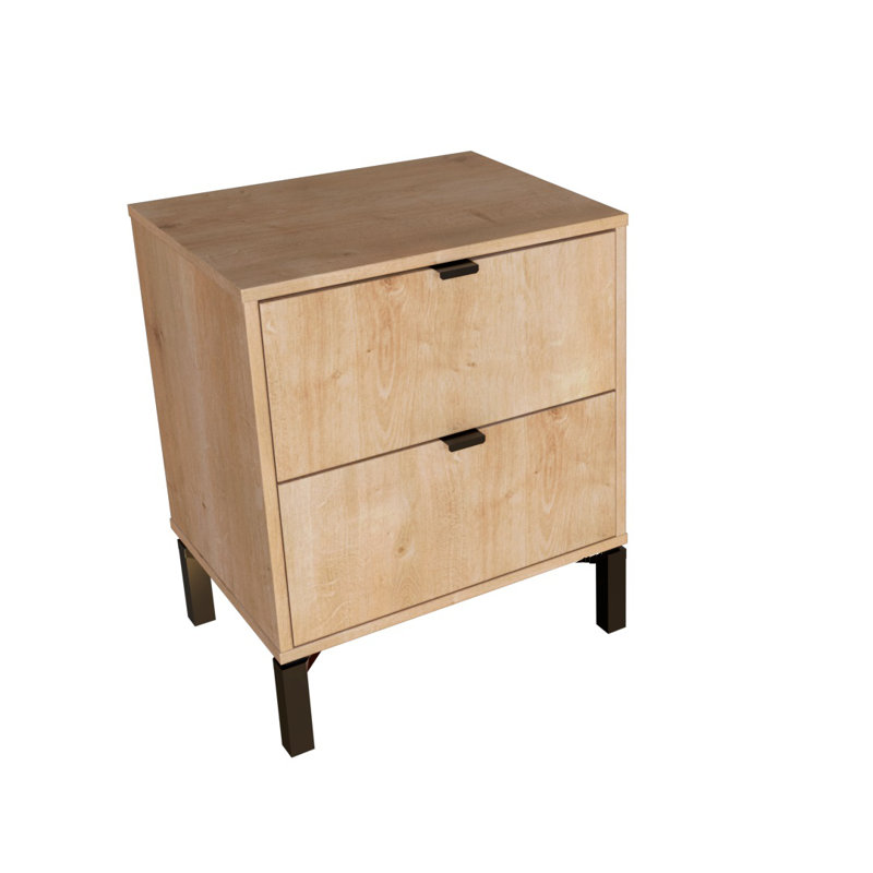 Ausencio Nightstand, Natural Wood