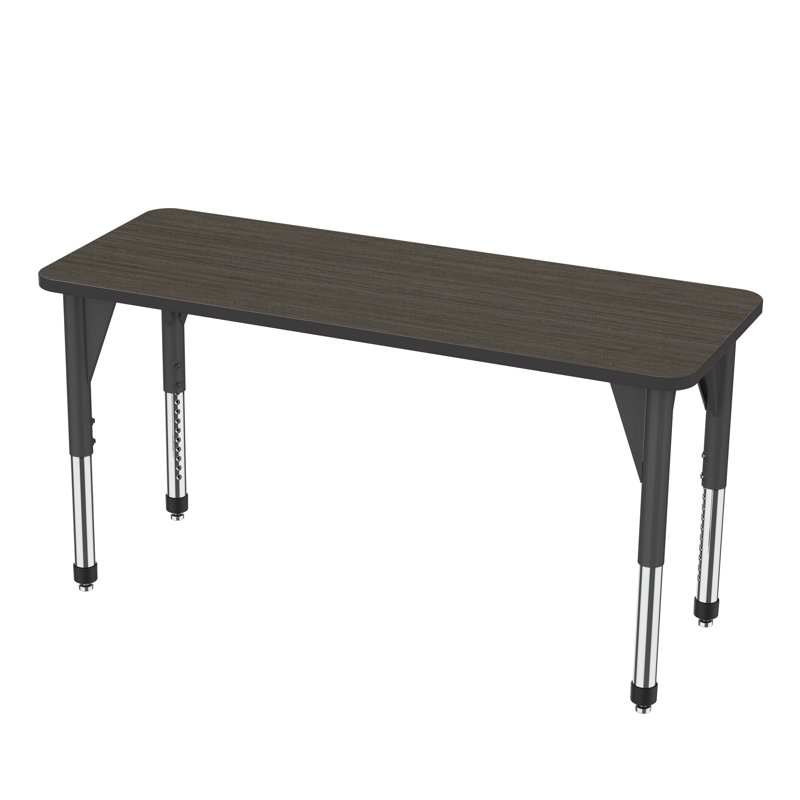 Table d'activité rectangulaire à hauteur réglable Premier Series, H 31 po x L 60 po x l 24 po, Chevalier asiatique, Noir