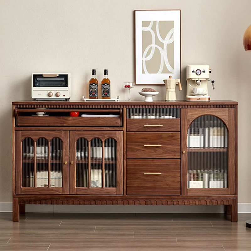 Buffet de rangement rétro multifonctionnel, H 35,43 po x l 70,87 po x P 17,72 po