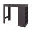 Îlot de cuisine, 4 tablettes, wengé noir