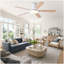 52 inch Mordern White Ceiling Fan with Light and Remote control