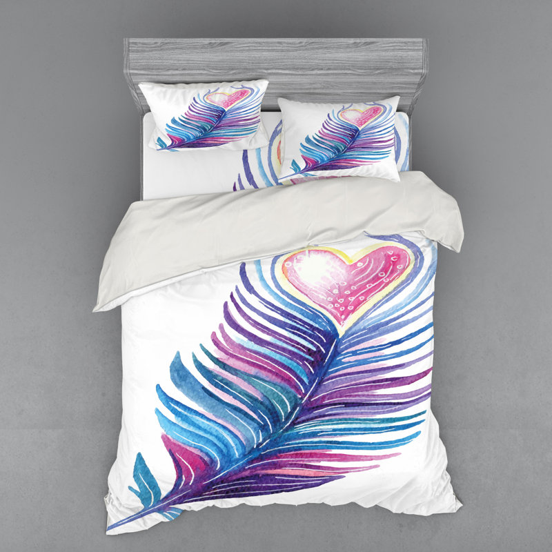 Rustic Polyester Paisley Duvet Cover, Queen Duvet Cover + 3 Additional Pieces