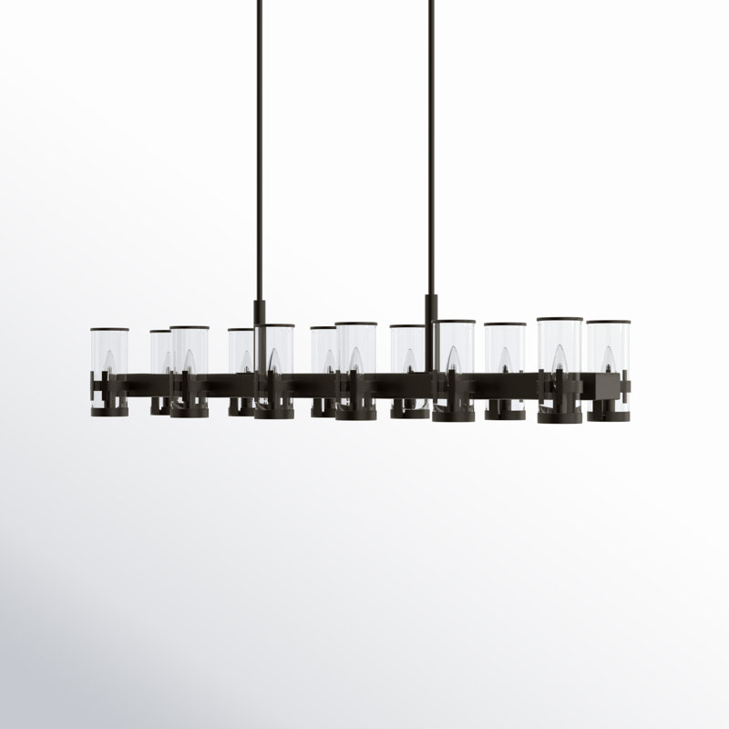 Kameliya 12 - Light Kitchen Island Pendant, Black Oxide