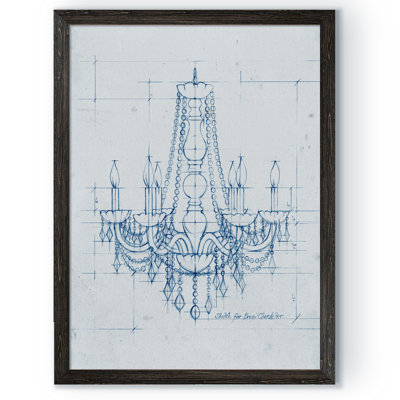«Chandelier brouillon IV» par Paul Cezanne - reproduction d'art encadrée