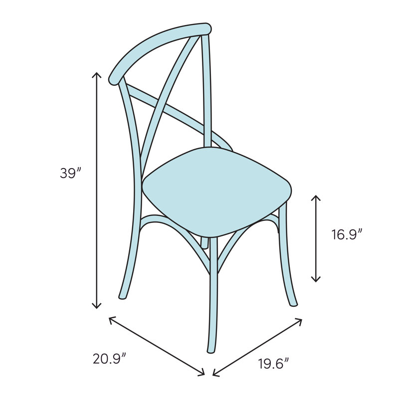 Fortville 16.93'' H Solid Wood Side Chair, Antique Berry