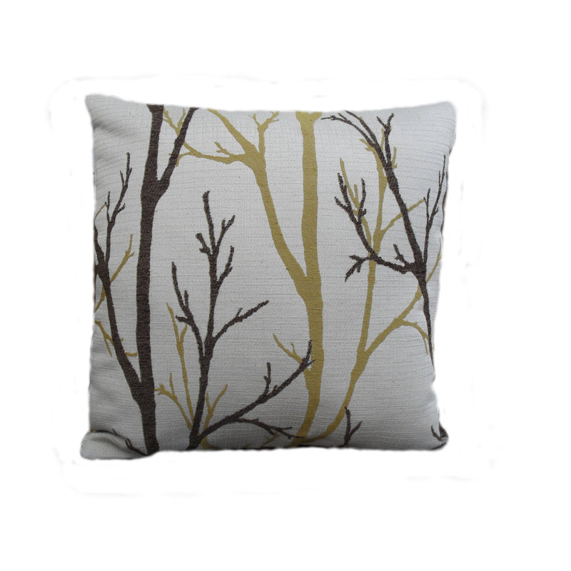 Woodlands Embroidered Reversible Throw Pillow, Coral / Red, 24"