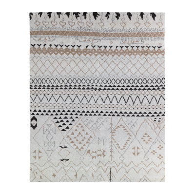 Overby Ivory Hand-Knotted Oriental Wool Rug