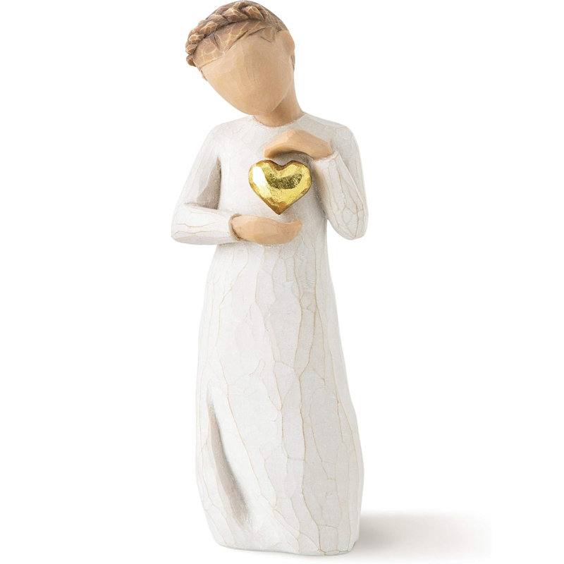 Willow Tree Keepsake, Kept Forever in the Heart, Hand-Painted Resin Figure