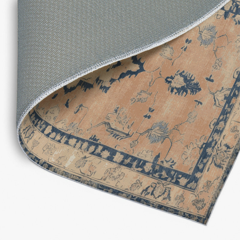 Tapis intérieur et extérieur brun Overdyed, Rectangulaire 8 pi x 10 pi