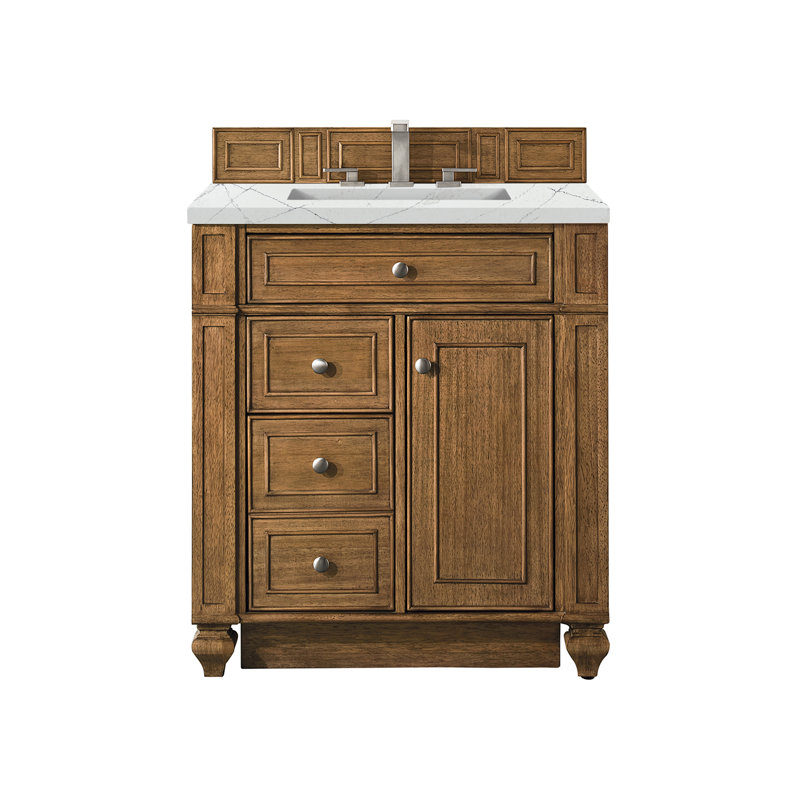 Bristol 30'' W Single Vanity, Bright White, Ethereal Noctis, 8" Widespread