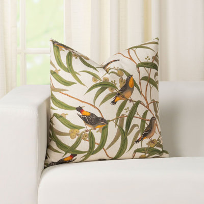 Smithsonian Songbird Botanical Print Throw Pillow