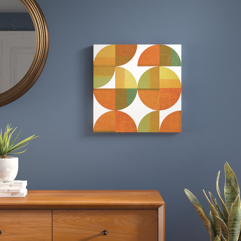 «Four Suns Quartered», impression sur toile, H 18 po x l 18 po x P 1,5 po, Toile avec cadre noir, Pas de tapis