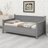Daybed With 2 Large Drawers, X-Shaped Frame, Modern And Rustic Casual Style Daybed-2127659944