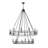 Geiser 20 Light Chandelier in Matte Black