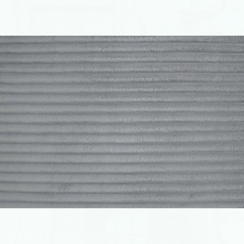Chaise sans accoudoirs - Velours côtelé gris - Coussins réversibles - Housses amovibles
