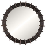 Sable Spoke Round Mirror